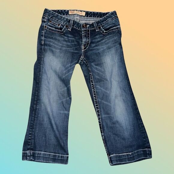 BKE Lily Stretch Mid Rise Denim Capri Jeans Size 28” #132 - Picture 2 of 6